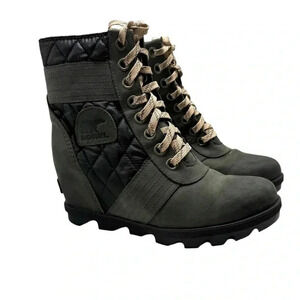 Sorel Women's Lexie Wedge Felt insulated footbed waterproof leather size 7.5